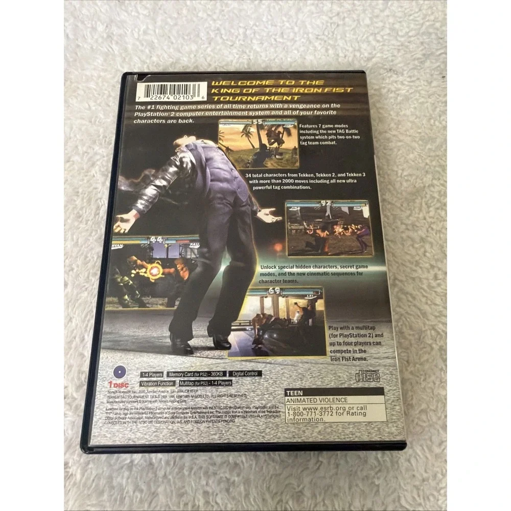 Tekken Tag Tournament (Sony PlayStation 2, 2002) PS2 - Complete W/ Manual